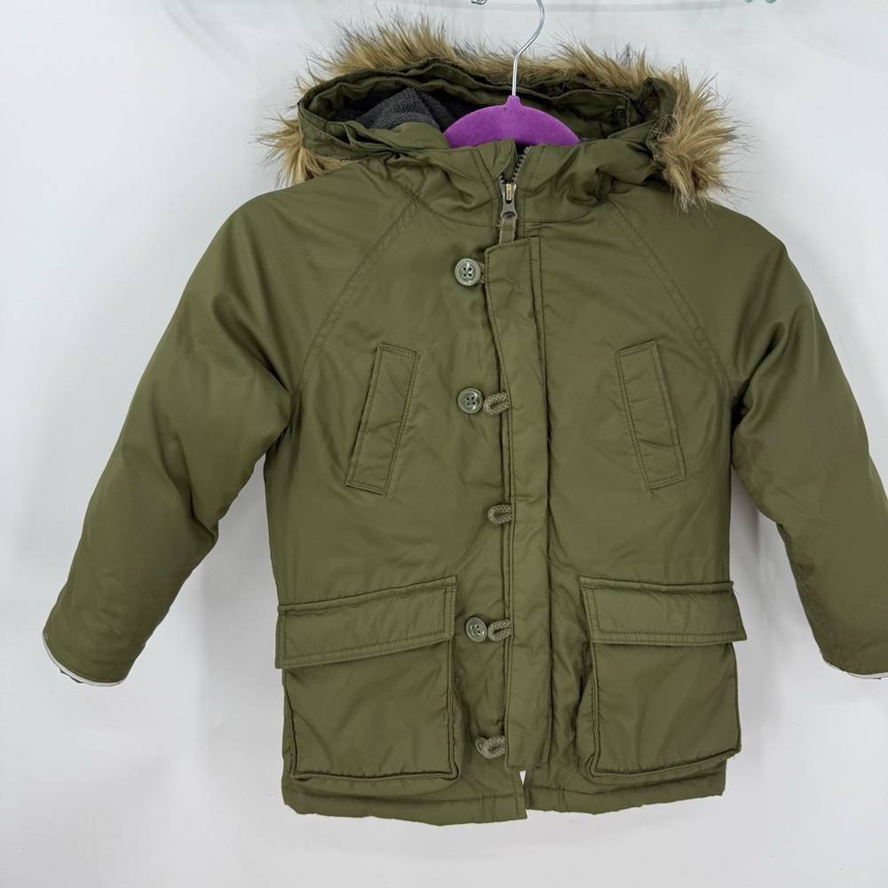 Baby Gap Cold Control Max Downfilled , green Parka Jacket Warm 5